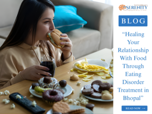 Woman eating food while struggling with emotional eating, representing Eating Disorder treatment in Bhopal