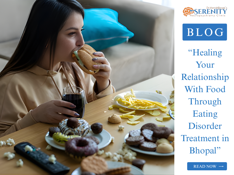 Woman eating food while struggling with emotional eating, representing Eating Disorder treatment in Bhopal
